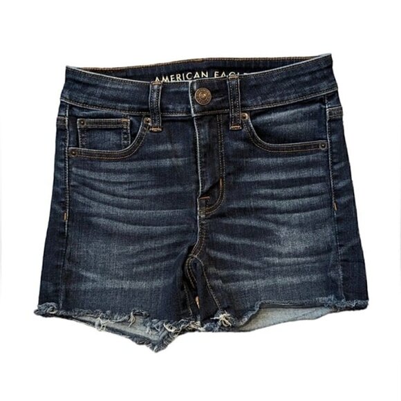 American Eagle high rise shortie Next level stretch shorts size 00 - Picture 1 of 8